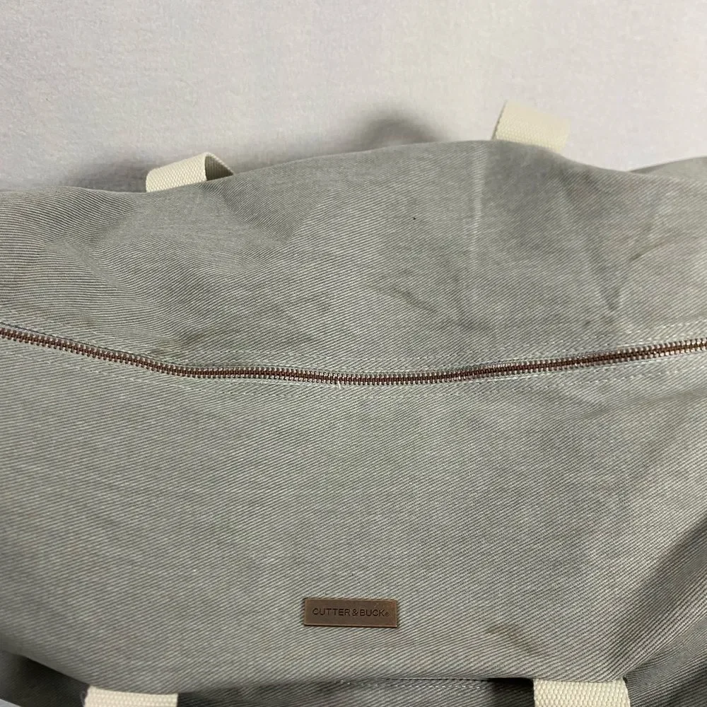 Cutter Buck Weekender Duffle Canvas Leather Trim Travel Bag “Country Companies”